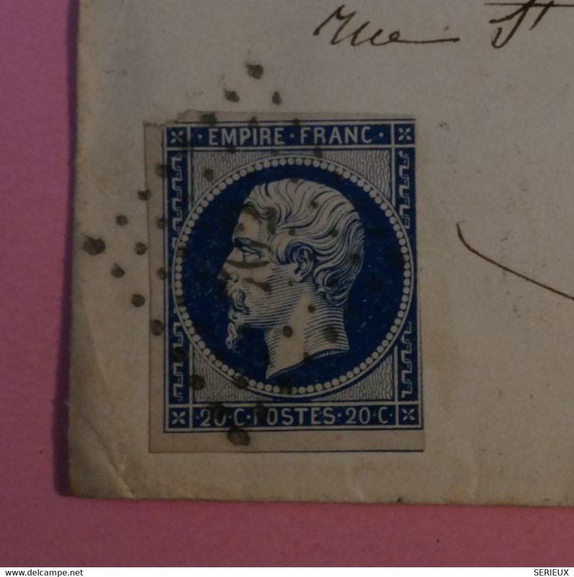 BP3 FRANCE BELLE LETTRE 1857 TROYES A RICEYS  +NAP. N°14 BLEU NUIT +AFFR.INTERESSANT++ - 1853-1860 Napoleon III