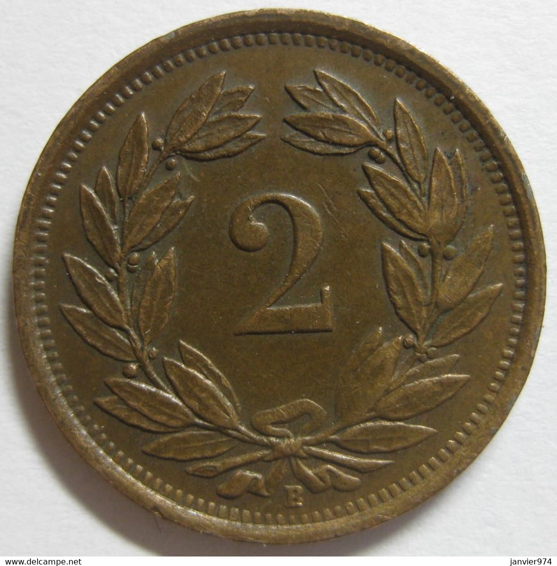 Suisse 2 Rappen 1941 B, En Bronze, KM# 4.2a - 2 Rappen