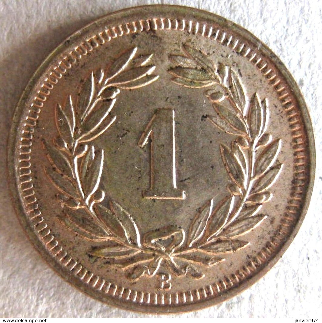 Suisse 1 Rappen 1941 B , Plaqué Argent , Superbe. - 1 Rappen