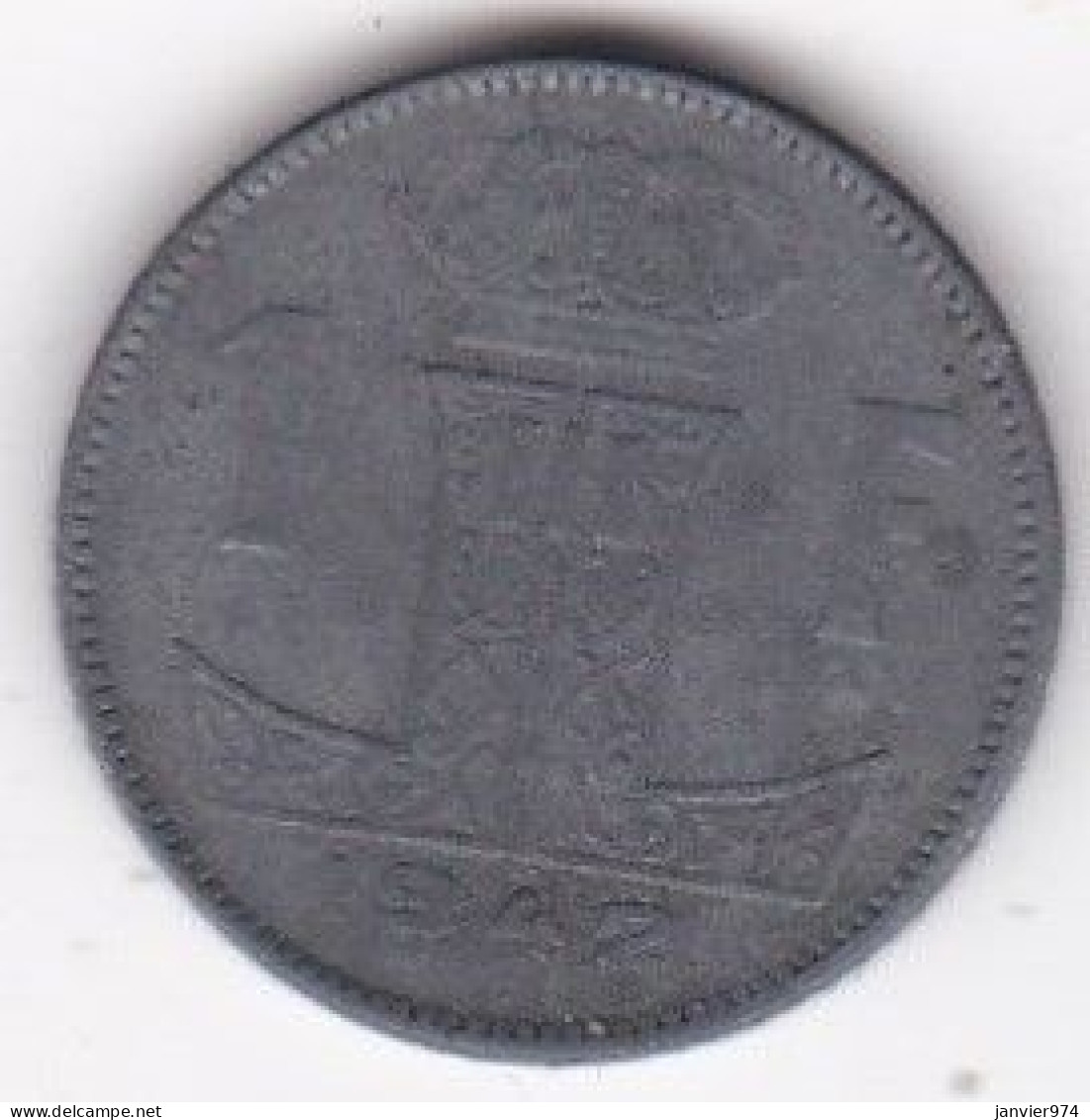 Belgique 1 Franc 1942 , Leopold III , En Zinc, KM# 128 - 1 Franc