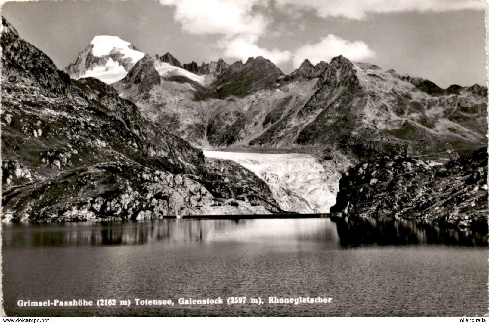 Grimselpasshöhe - Totensee, Galenstock, Rhonegletscher (06821) * 13. 7. 1956 - Lens