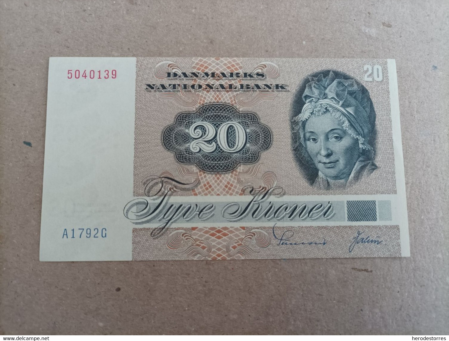 Billete De Dinamarca De 20 Coronas, Año 1972, UNC - Dinamarca