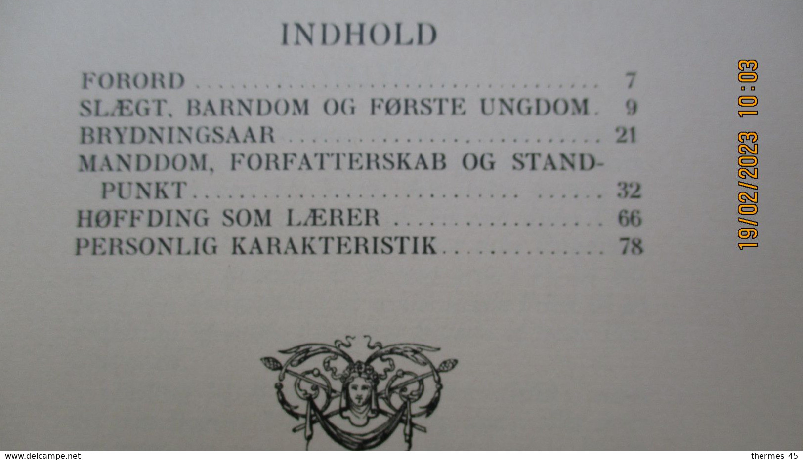 1913 / En Danois / ENVOI / ERIC RINDOM / HARALD HOFFDING / GYLDENDALSKE BOGHANDEL - Skandinavische Sprachen