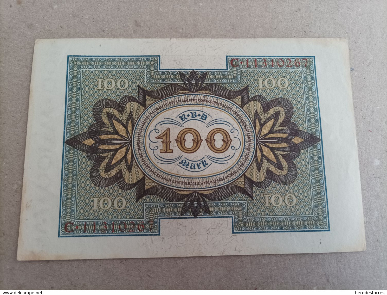 Billete De Alemania De 100 Mark, Año 1920, AUNC - Da Identificre