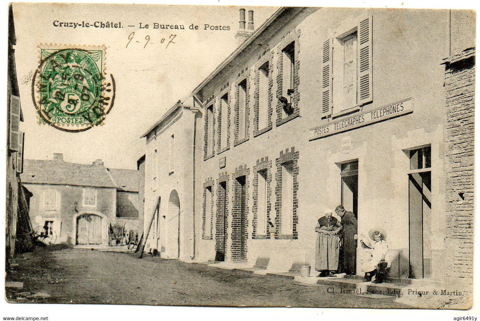 - CRUZY Le CHATEL (89) -  Le Bureau De Postes  (animée)  -25149- - Cruzy Le Chatel