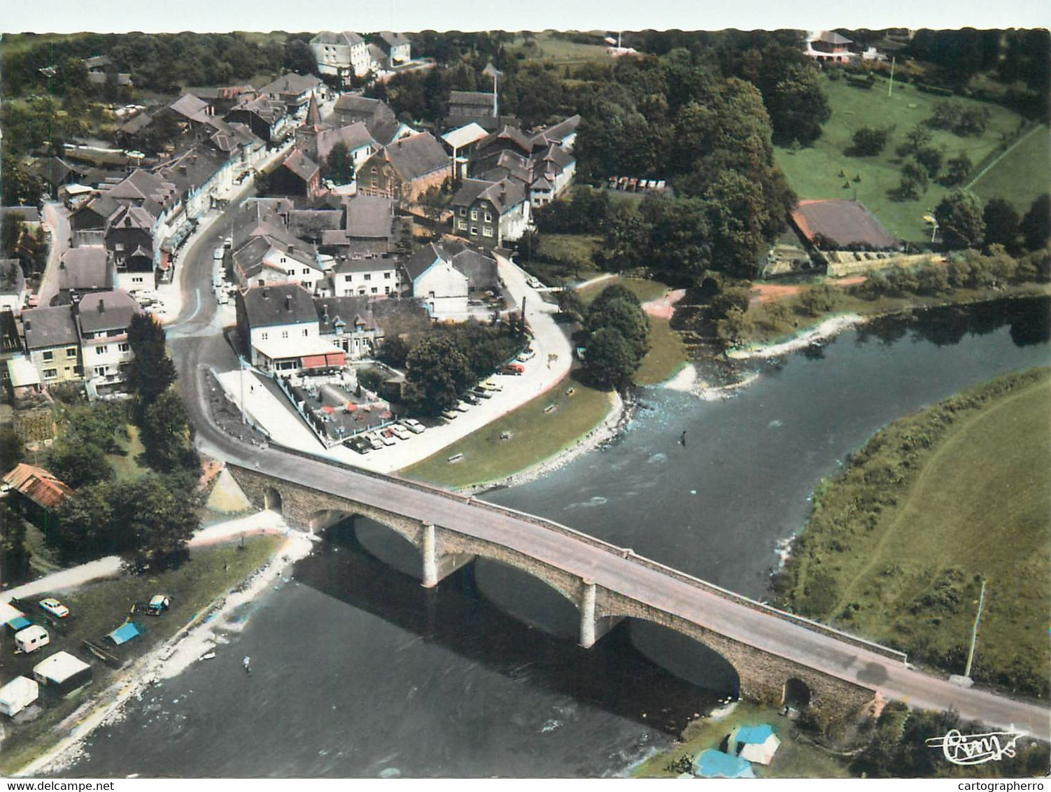 Belgium Veresse-sur-Semois Le Pont St Lambert Et Le Village Vue Aerienne - Vresse-sur-Semois