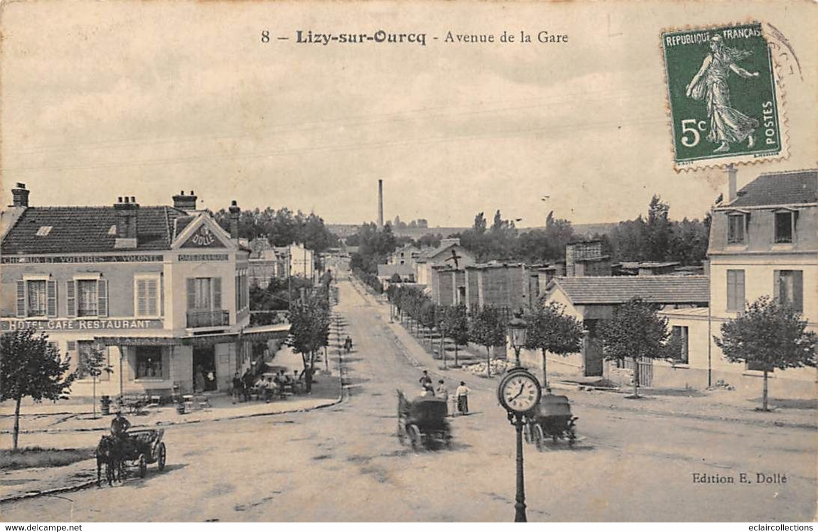 Lizy Sur Ourcq           77      Avenue De La Gare. Restaurant. Hôtel. Horloge       (voir Scan) - Lizy Sur Ourcq