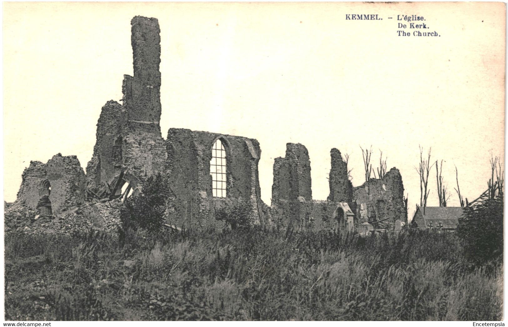 CPA  Carte Postale   Belgique Kemmel L'église Ruines    VM64383 - Heuvelland