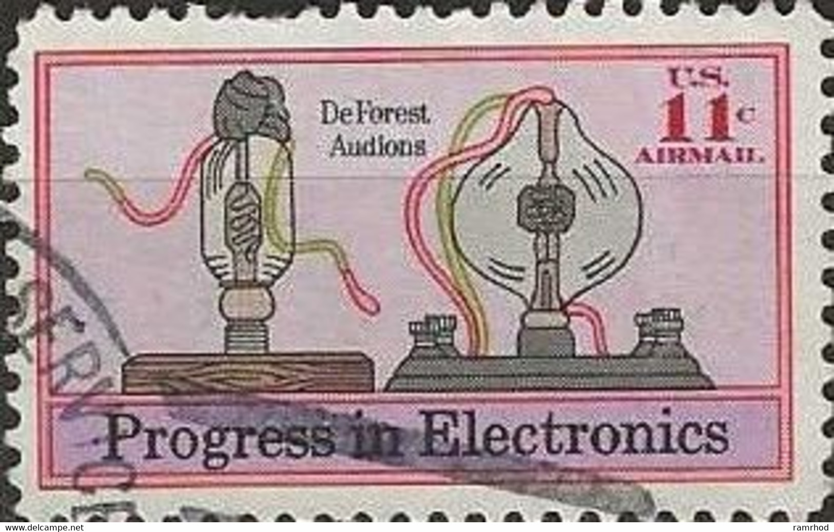 USA 1973 Progress In Electronics - 11c. - DeForest Audions (1915) (air) FU - 3a. 1961-… Used