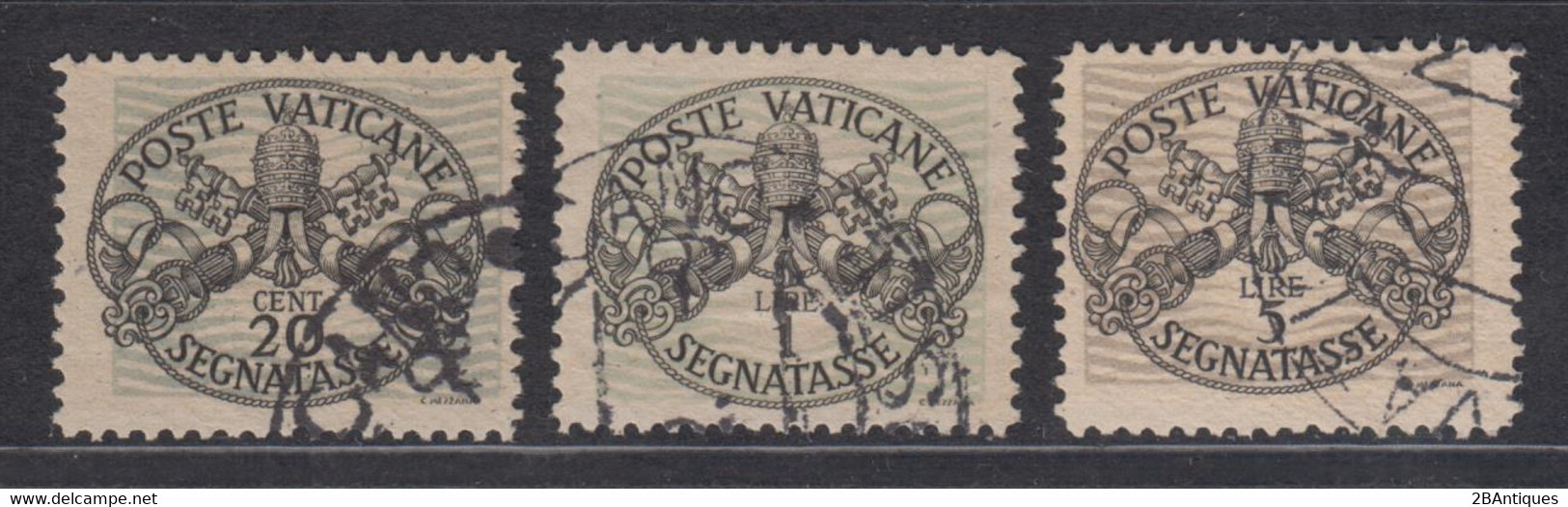 VATICANE 1931 - Postage Due Type II Thick Lines, Grey Paper RARE! - Segnatasse