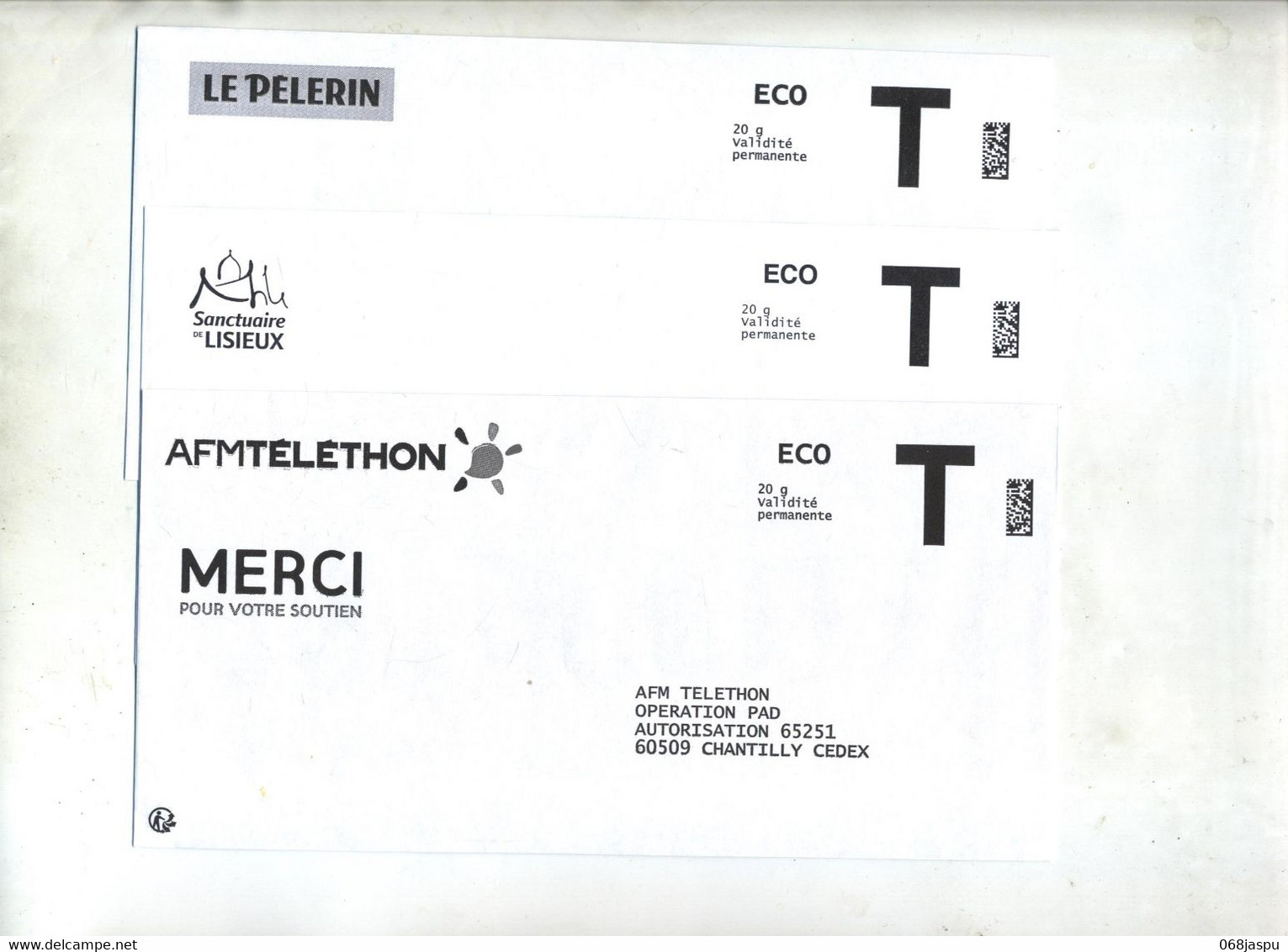 Lot 9 Enveloppe Reponse T à Voir - Cards/T Return Covers