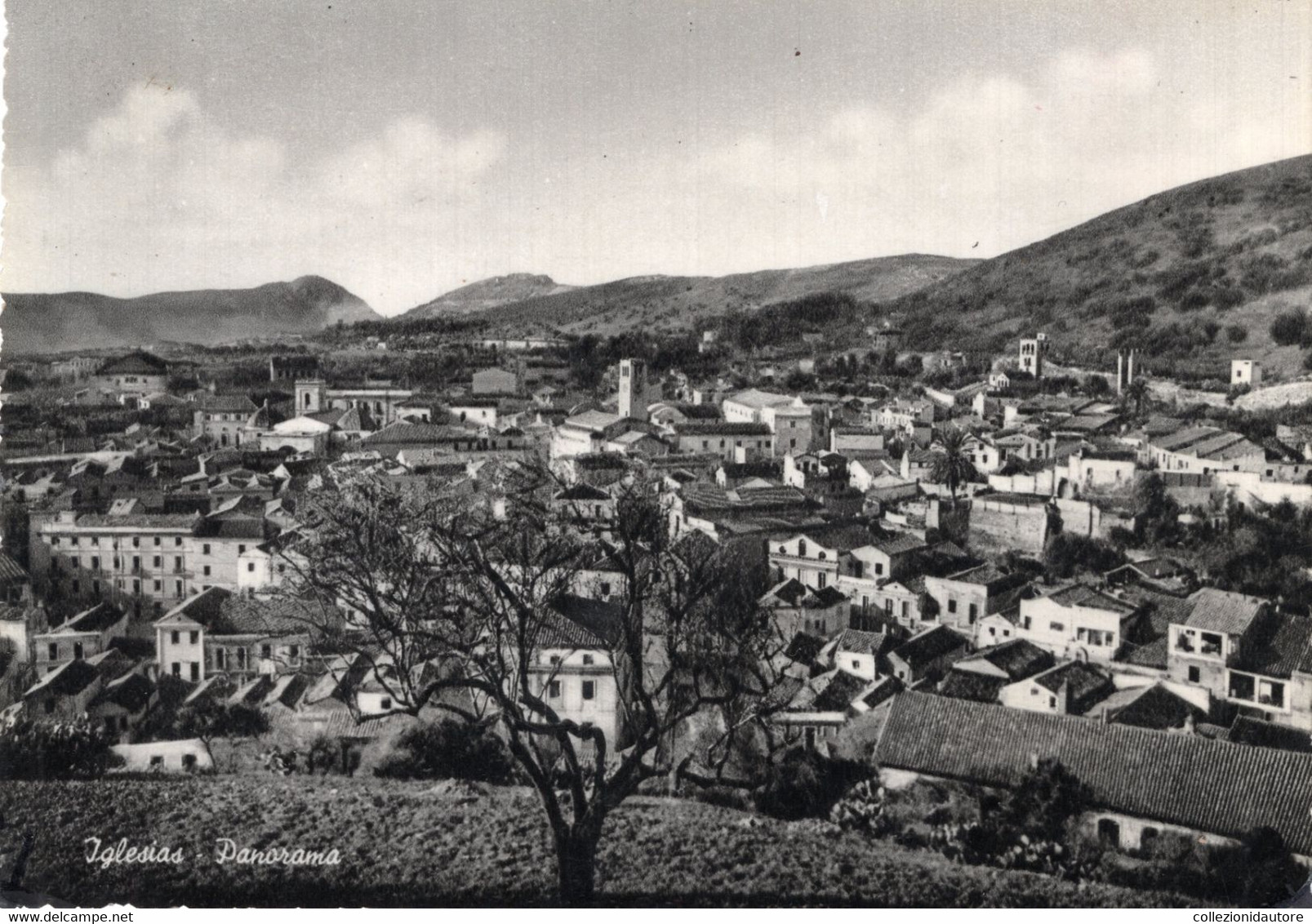 IGLESIAS - PANORAMA - CARTOLINA FG SPEDITA NEL 1952 - Iglesias