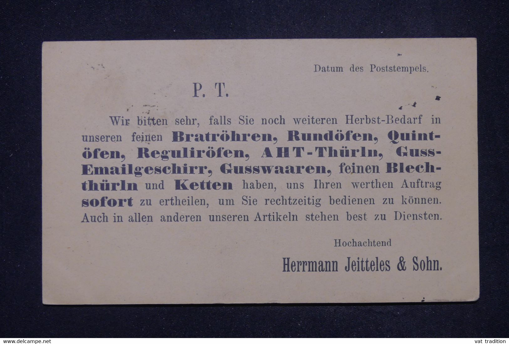 TCHECOSLOVAQUIE - Entier Postal De Prague  Avec Repiquage Commercial Au Dos En 188.. -  L 141738 - ...-1918 Vorphilatelie