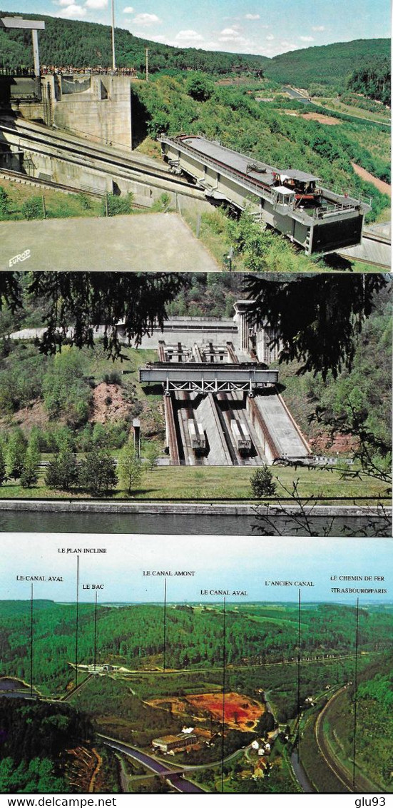 Lot 3 CPM - Saint-Louis-Arzviller (57) - Plan Incliné Transversal - Péniches - Voir Scans - Port Gratuit - Arzviller