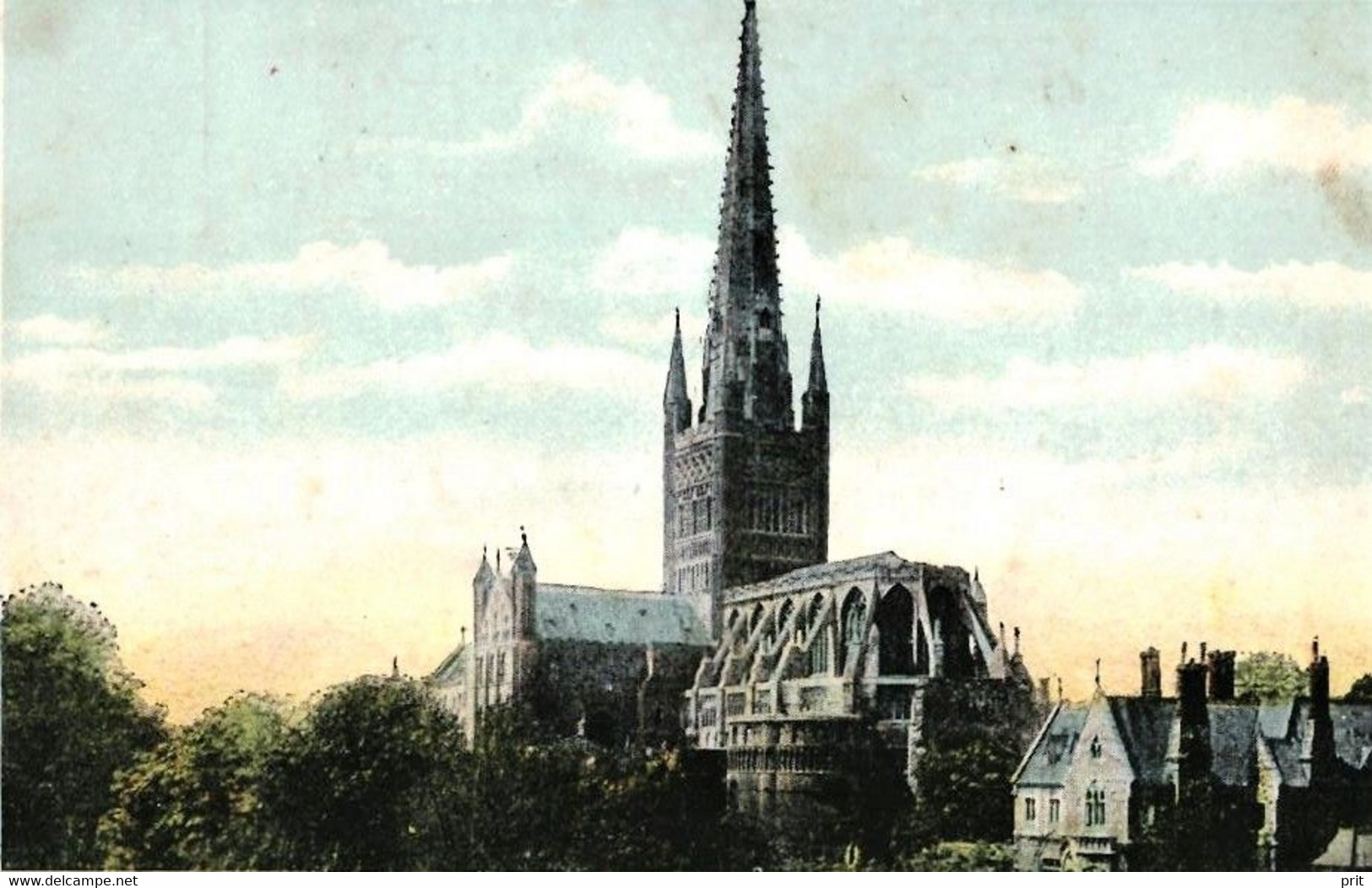 Norwich The Cathedral 1900s Postcard. Published F. Frankel & Co, London - Norwich