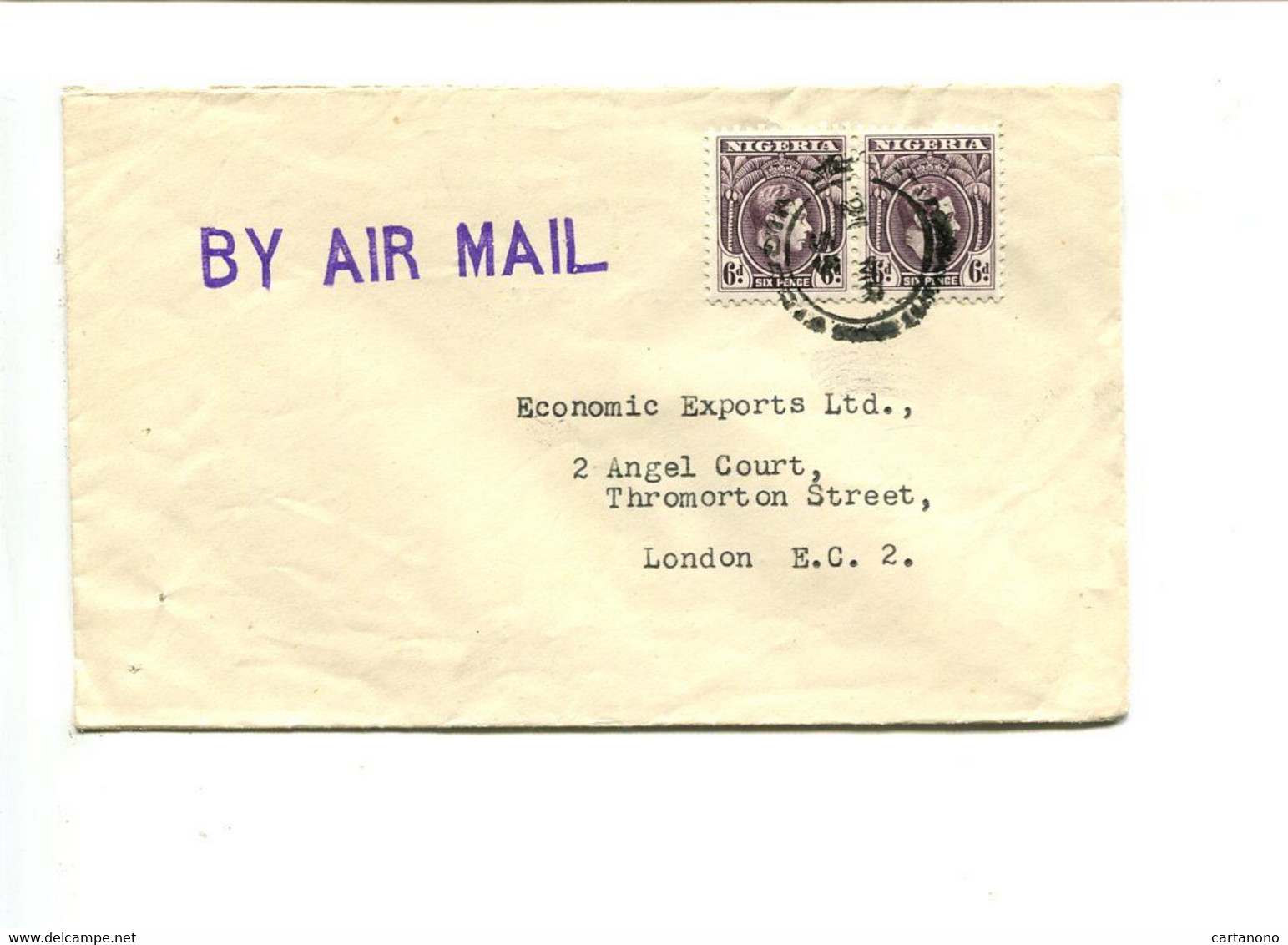 NIGERIA  - Affranchissement Sur Lettre BY AIR MAIL Pour Londres - Nigeria (...-1960)