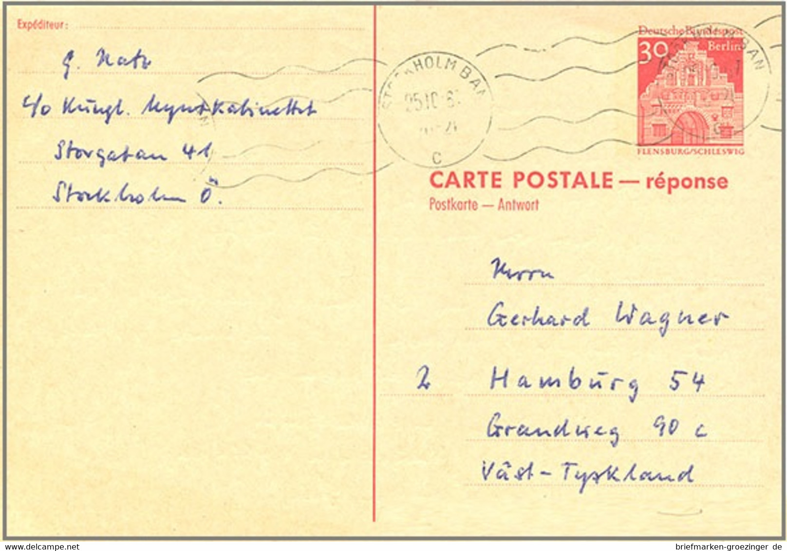 Berlin Ganzsache P75A -16-6113 - Postcards - Used