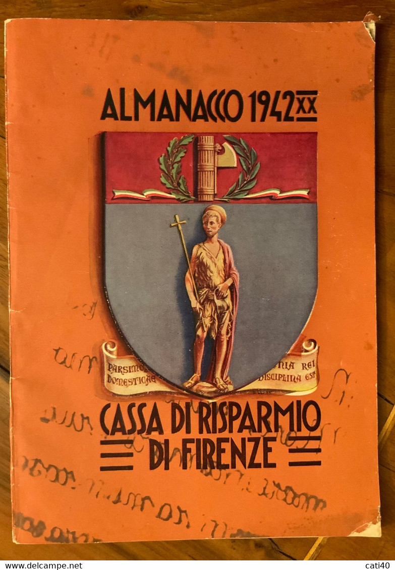 ALMANACCO 1942 - XX - CASSA DI RSPARMIO DI FIRENZE - CON CARTA DELLA TOSCANA - Moda