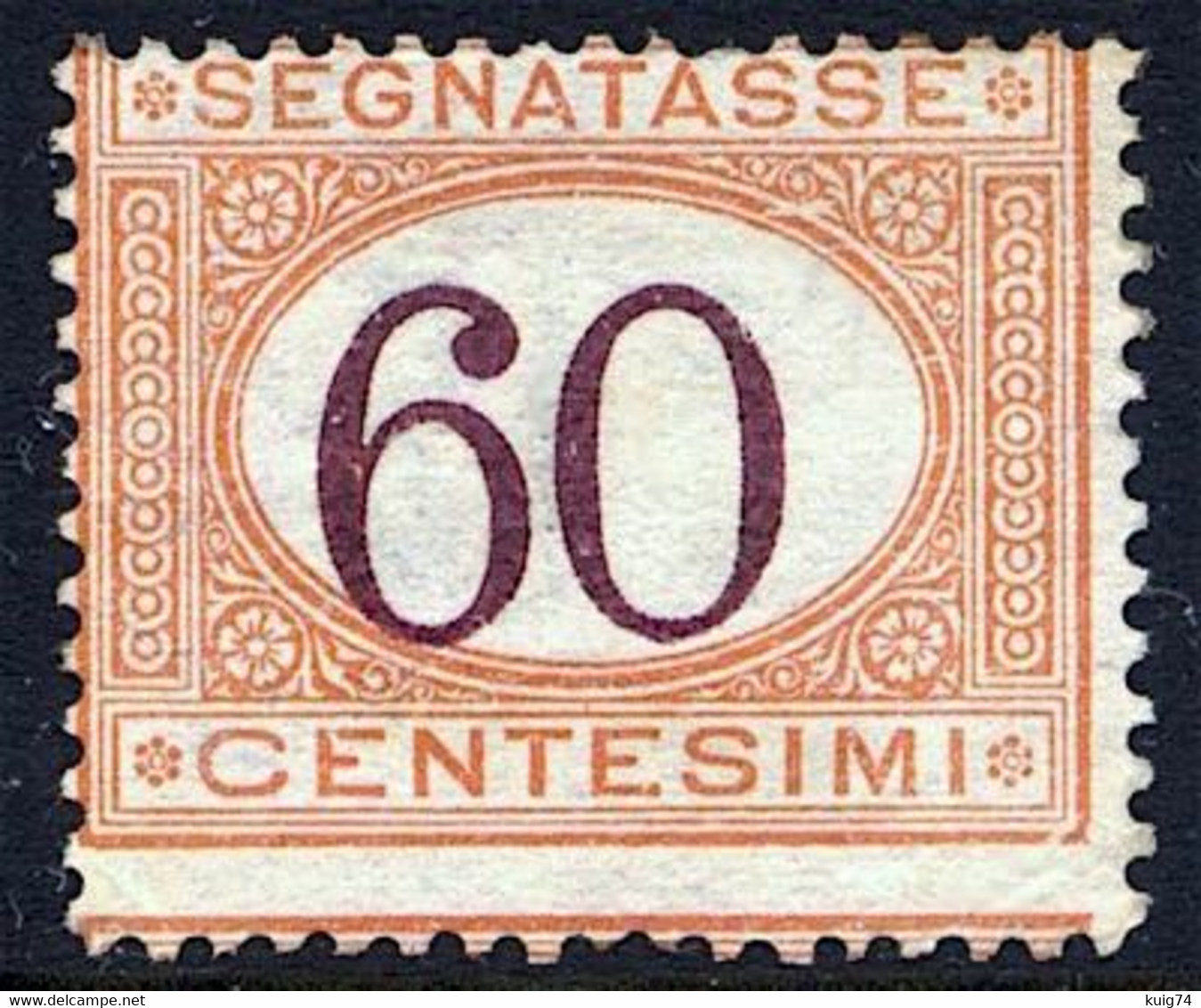1924 SEGNATASSE 60 CENT. N.33 NUOVO (*) SENZA GOMMA - UNUSED NO GUM - Portomarken