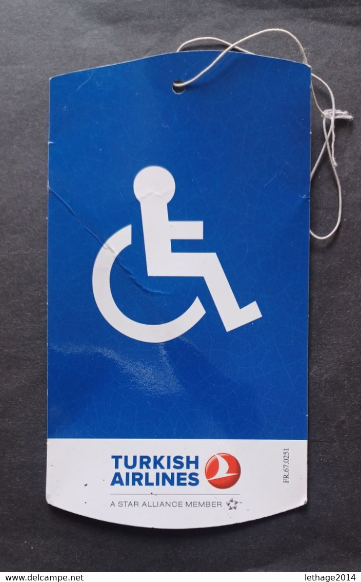 TURKISH AIRLINES DISABLED ASSISTANCE LABEL FOR SUITCASE - Etiquetas De Equipaje
