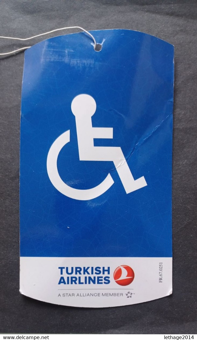 TURKISH AIRLINES DISABLED ASSISTANCE LABEL FOR SUITCASE - Etiquetas De Equipaje