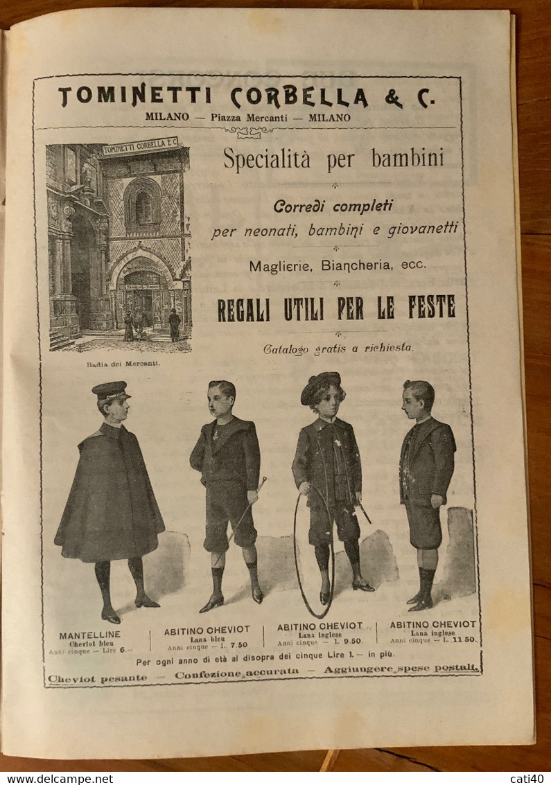 LA LETTURA - RIVISTA DEL CORRIERE DELLA SERA  - GENNAIO 1901 - ANNO I - NUMERO 1  - CON  PUBBLICITA' ADVERTISING - Fashion