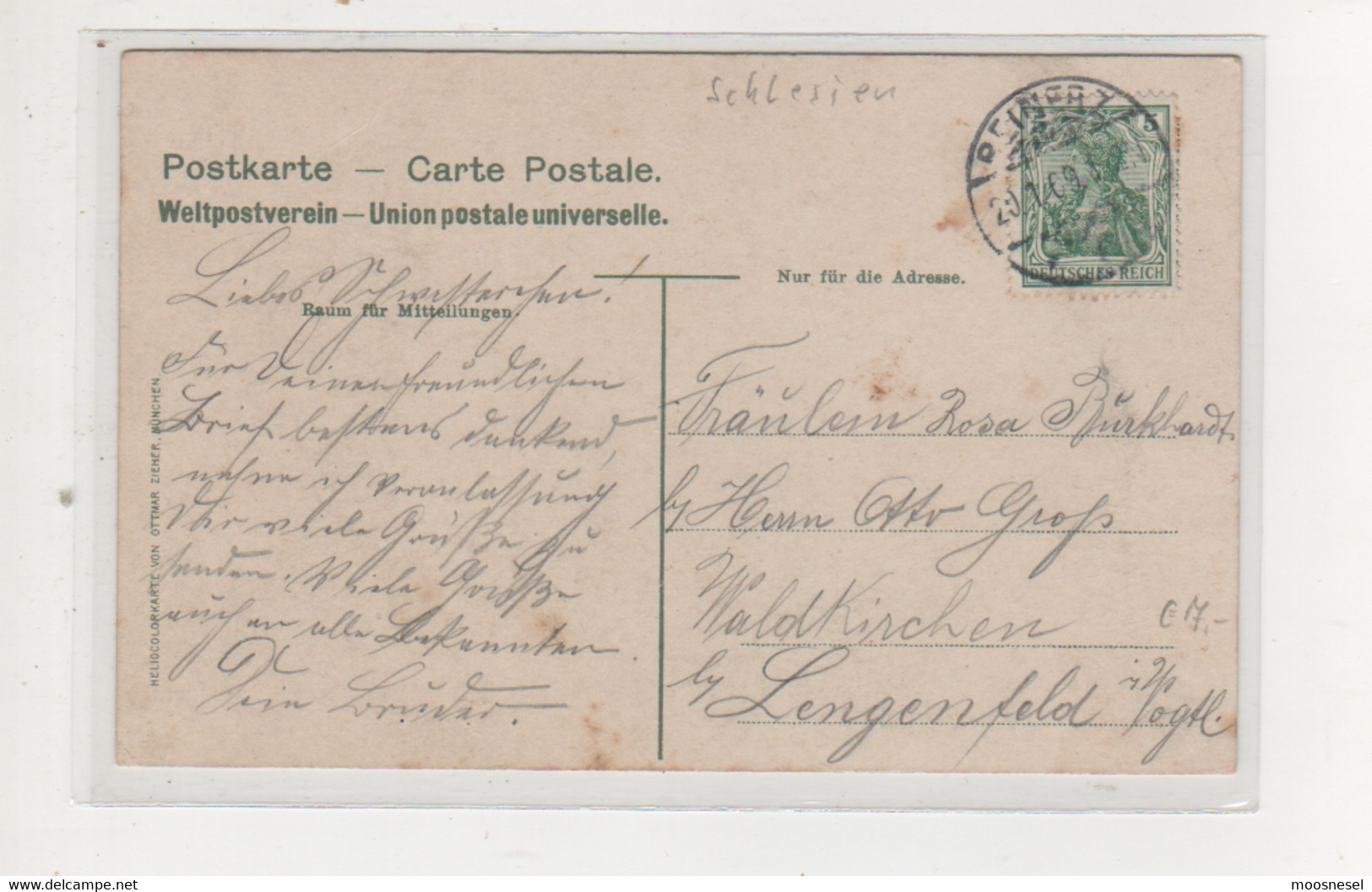 Antike Postkarte  BAD REINERZ GRO?E FONTAINE - Schlesien