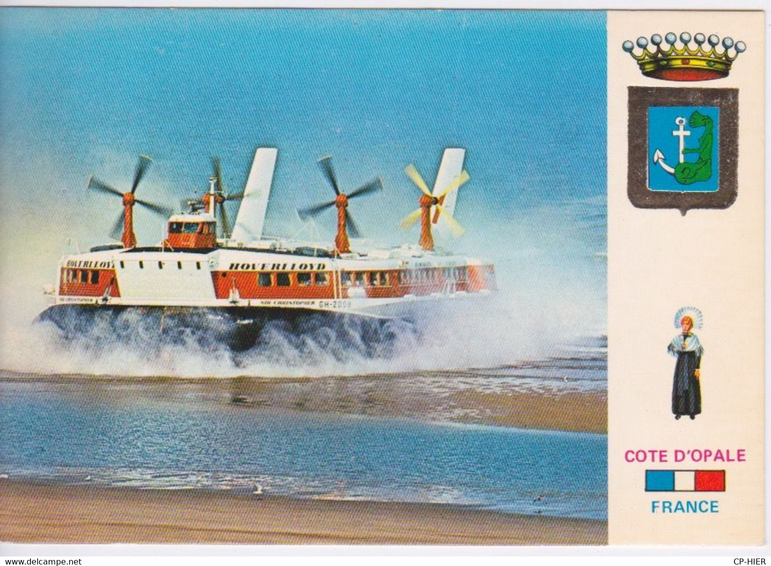 THEME BATEAU - AEROGLISSEUR HOVERLLOYD - HOVERCRAFT LIAISON CALAIS RAMSGATE - Aéroglisseurs