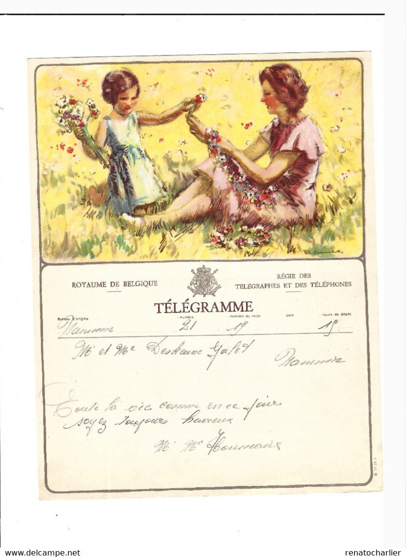 Télégramme De Naninne à Naninne. - Telegramas