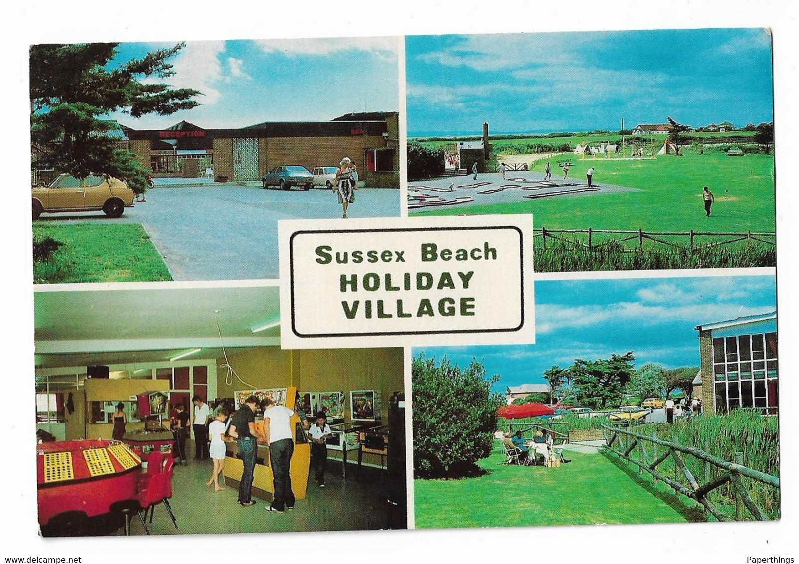 Postcard, Sussex Beach Holiday Village, Holiday Camp. - Chichester