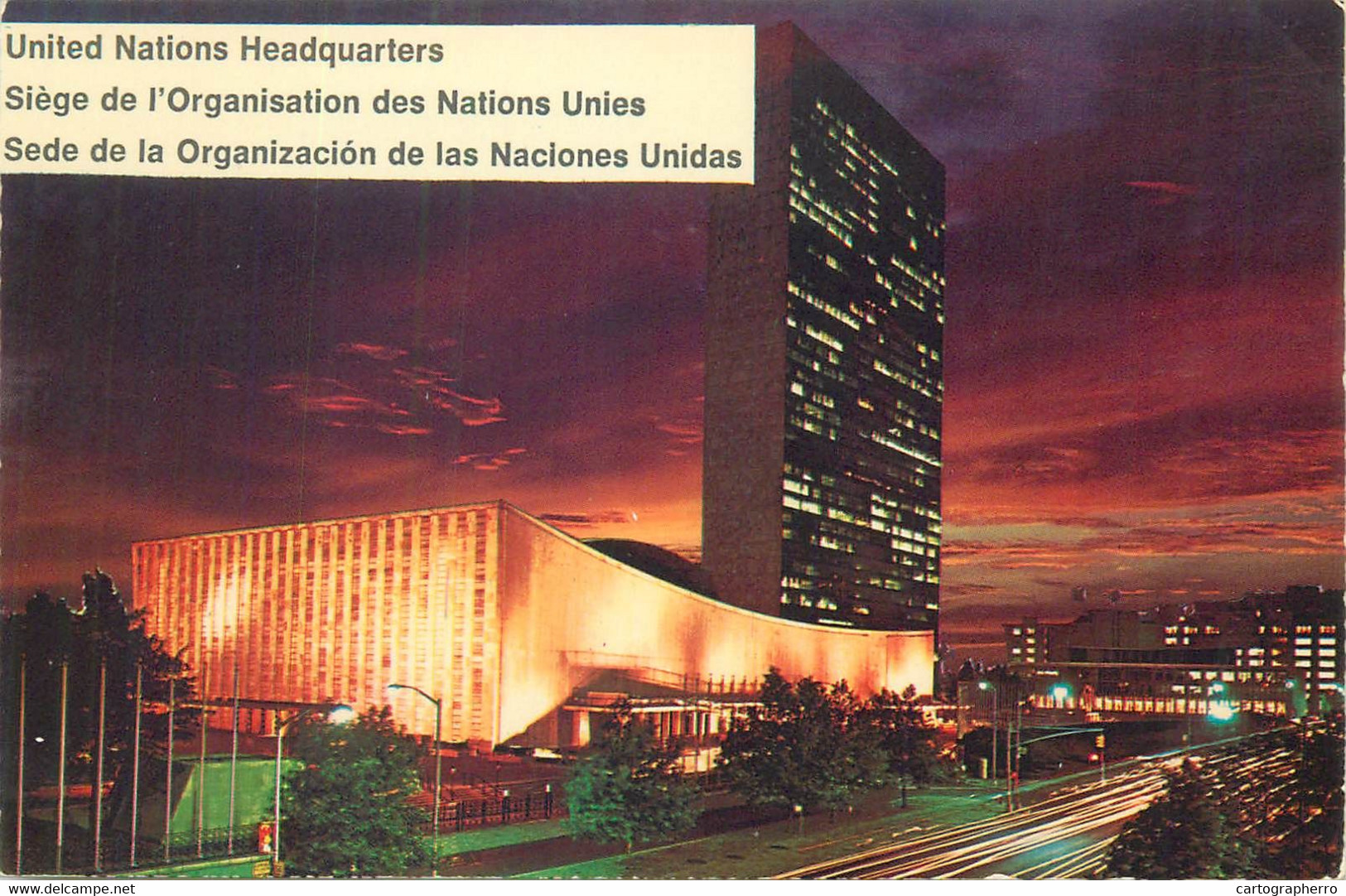 Postcard USA United States NY United Nations HQ UN - Places & Squares