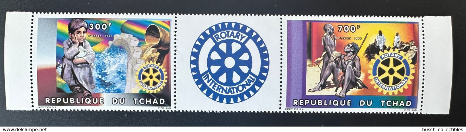 Tchad Chad Tschad 1996 Mi. 1363a - 1364a A Rotary International Club - Rotary, Lions Club