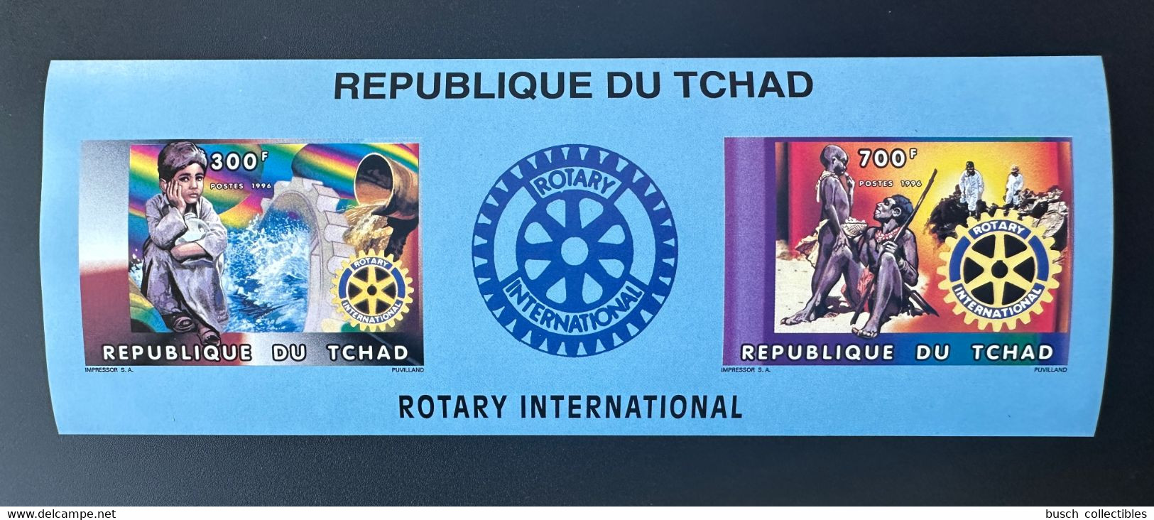 Tchad Chad Tschad 1996 Mi. Bl. 259 B IMPERF ND Rotary International Club - Rotary, Club Leones