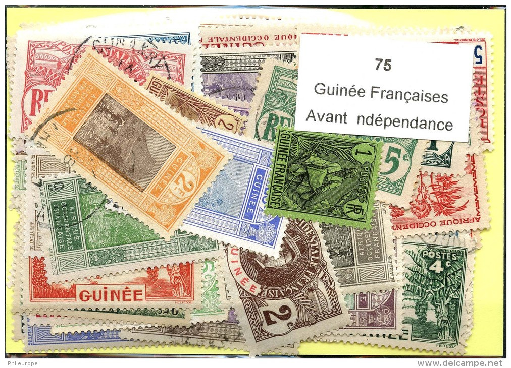 75 Timbres Guinée Francaises Avant Indépandance - Andere & Zonder Classificatie