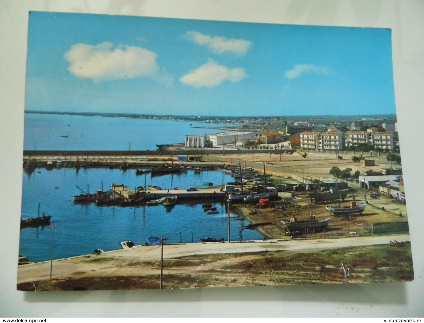 Cartolina Viaggiata "MANFREDONIA Scalo D'Alaggio E Panorama Di Siponto" 1970 - Manfredonia