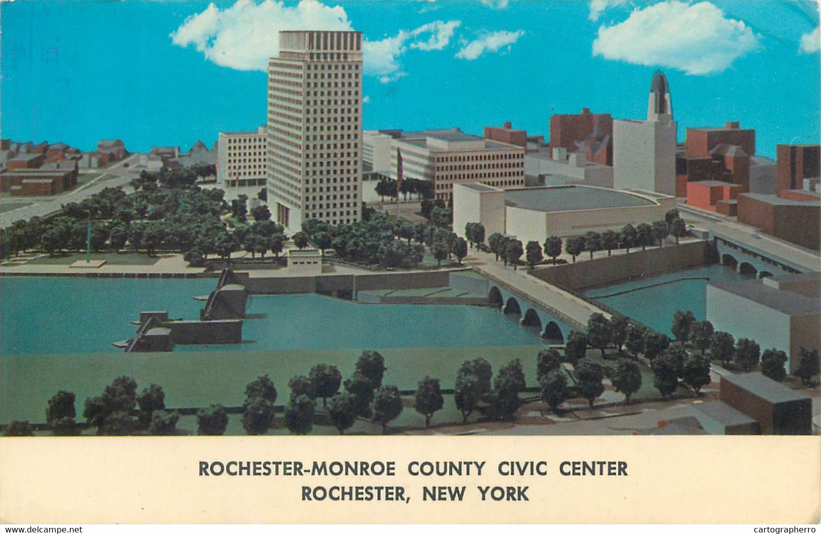 Postcard USA New York > Rochester Monroe County Civic Center - Rochester