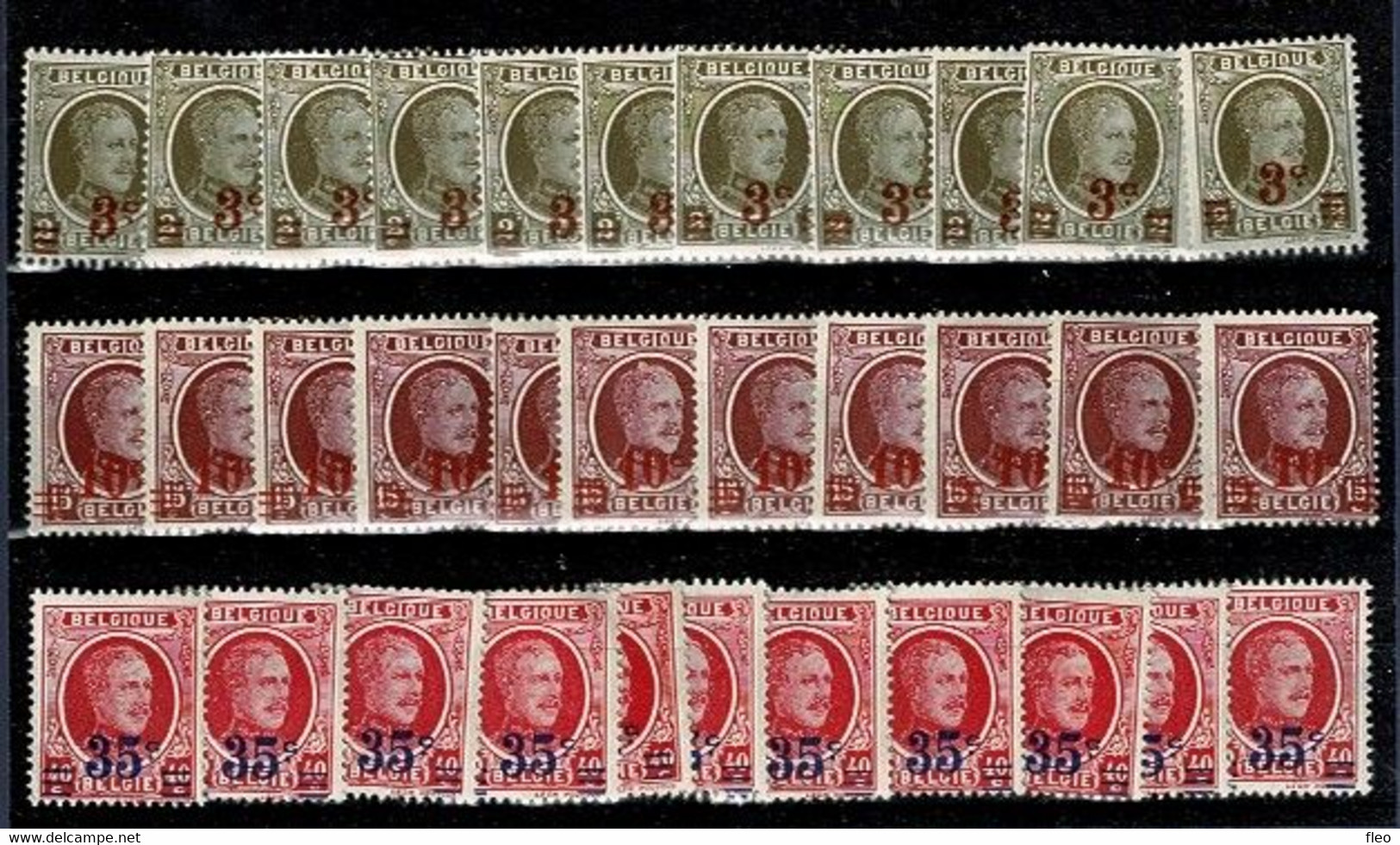 1927 245** 246** 247** X 11 : Zegels Met Opdruk/timbres Surchargés - 1922-1927 Houyoux