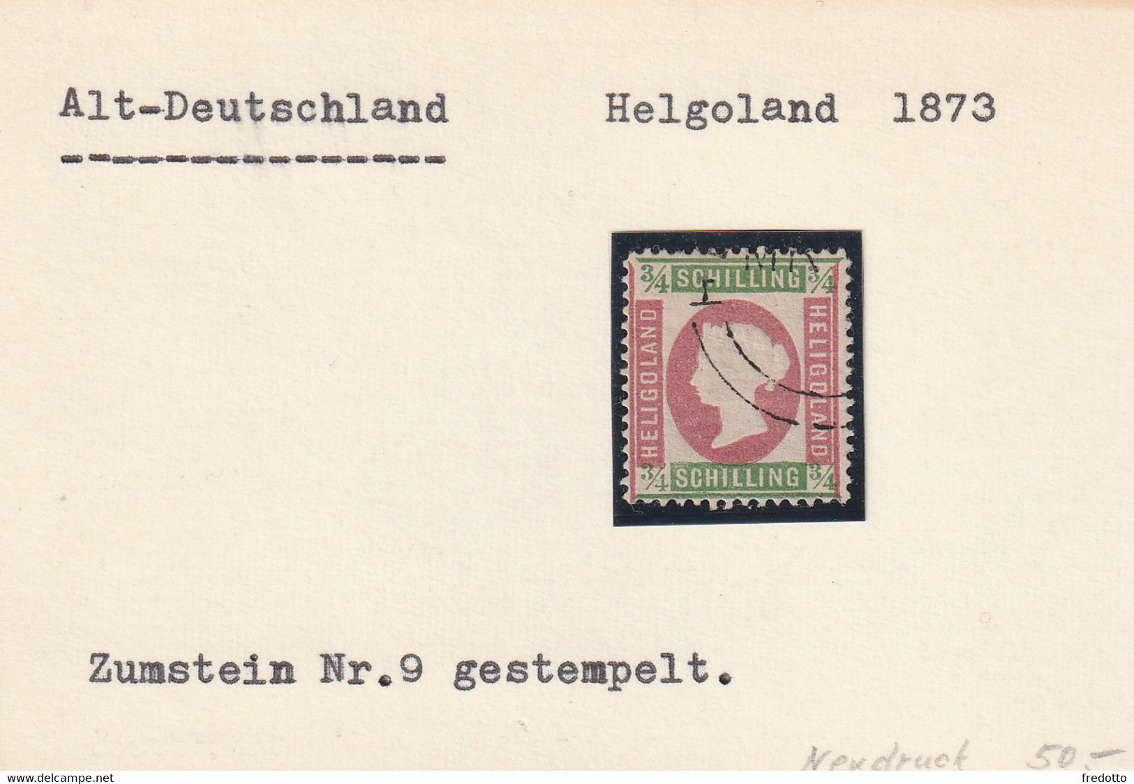 Briefmarke  Gestempelt - Helgoland 1879 - Heligoland