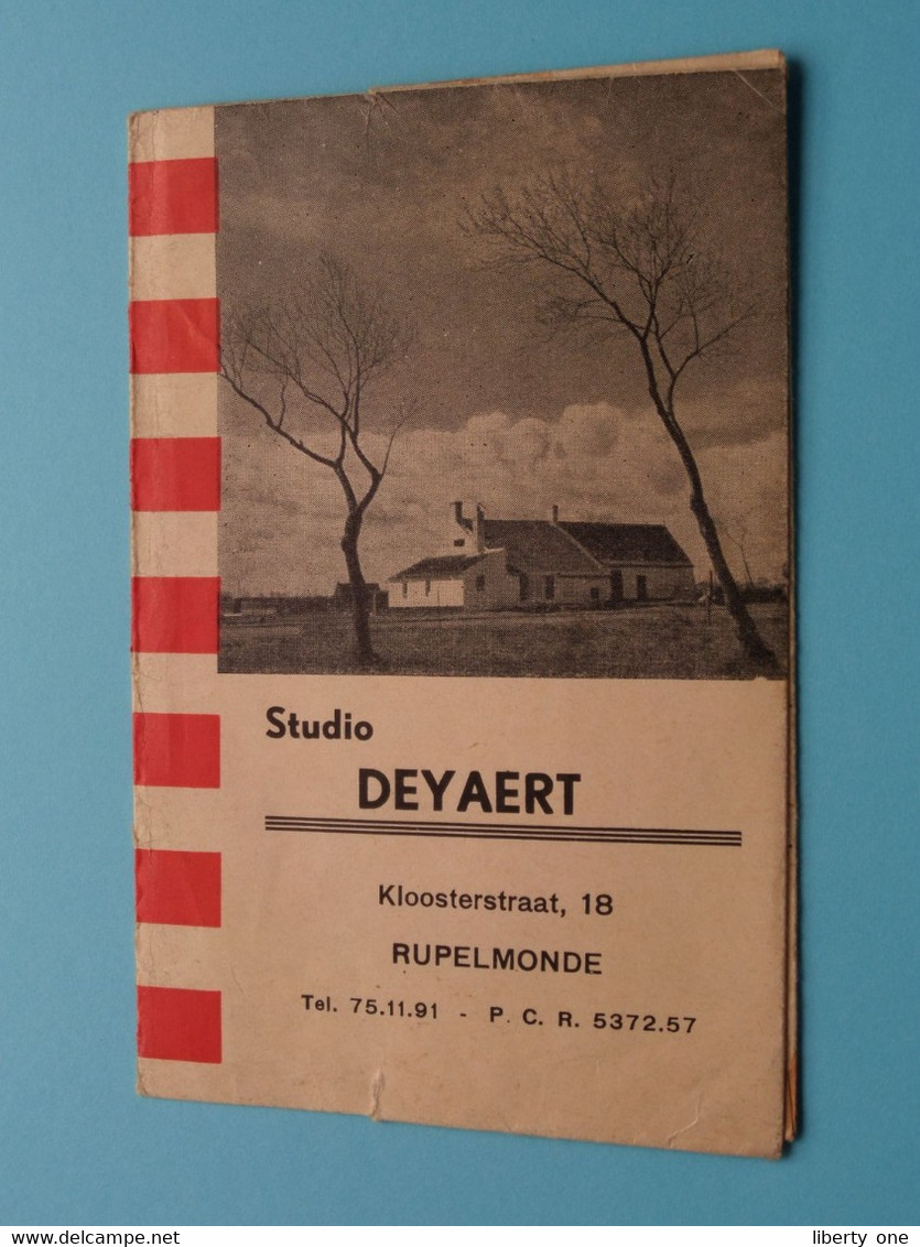 Mapje Studio DEYAERT Kloosterstraat 18 > RUPELMONDE > Anno 1950/60/70 ( Zie / Voir SCAN ) ! - Material Y Accesorios