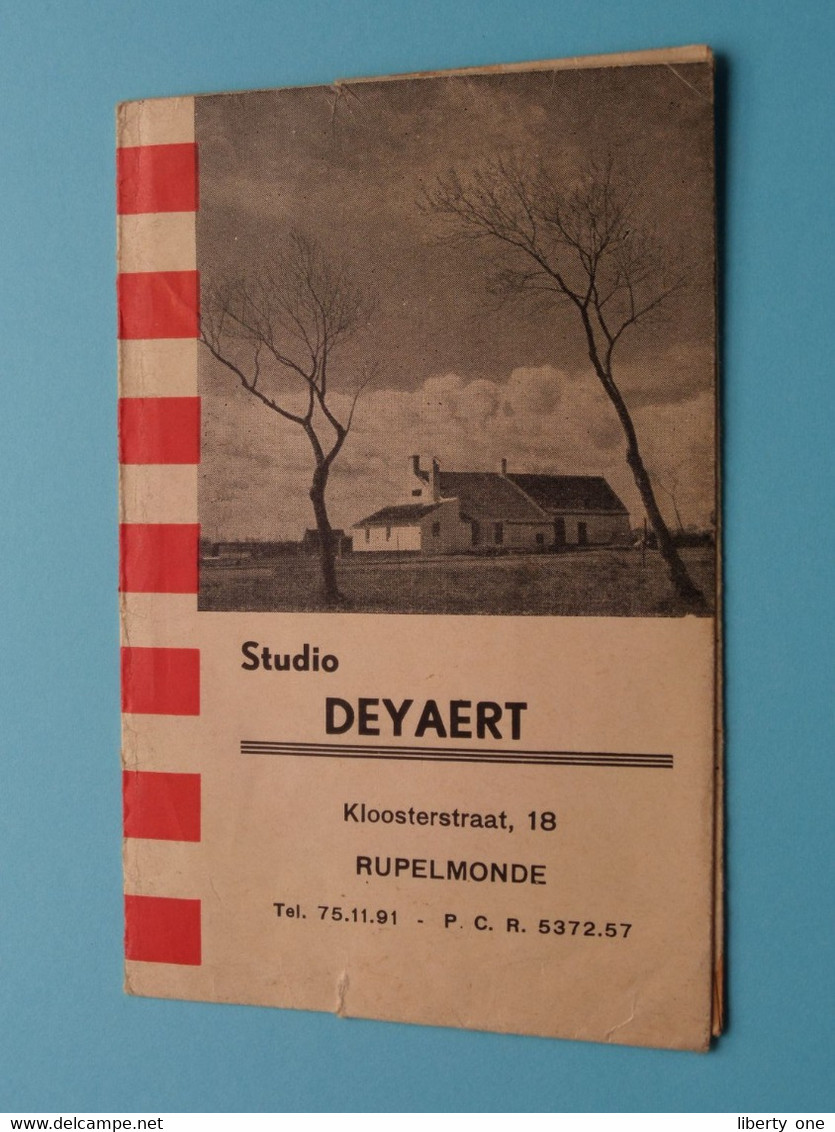 Mapje Studio DEYAERT Kloosterstraat 18 > RUPELMONDE > Anno 1950/60/70 ( Zie / Voir SCAN ) ! - Matériel & Accessoires