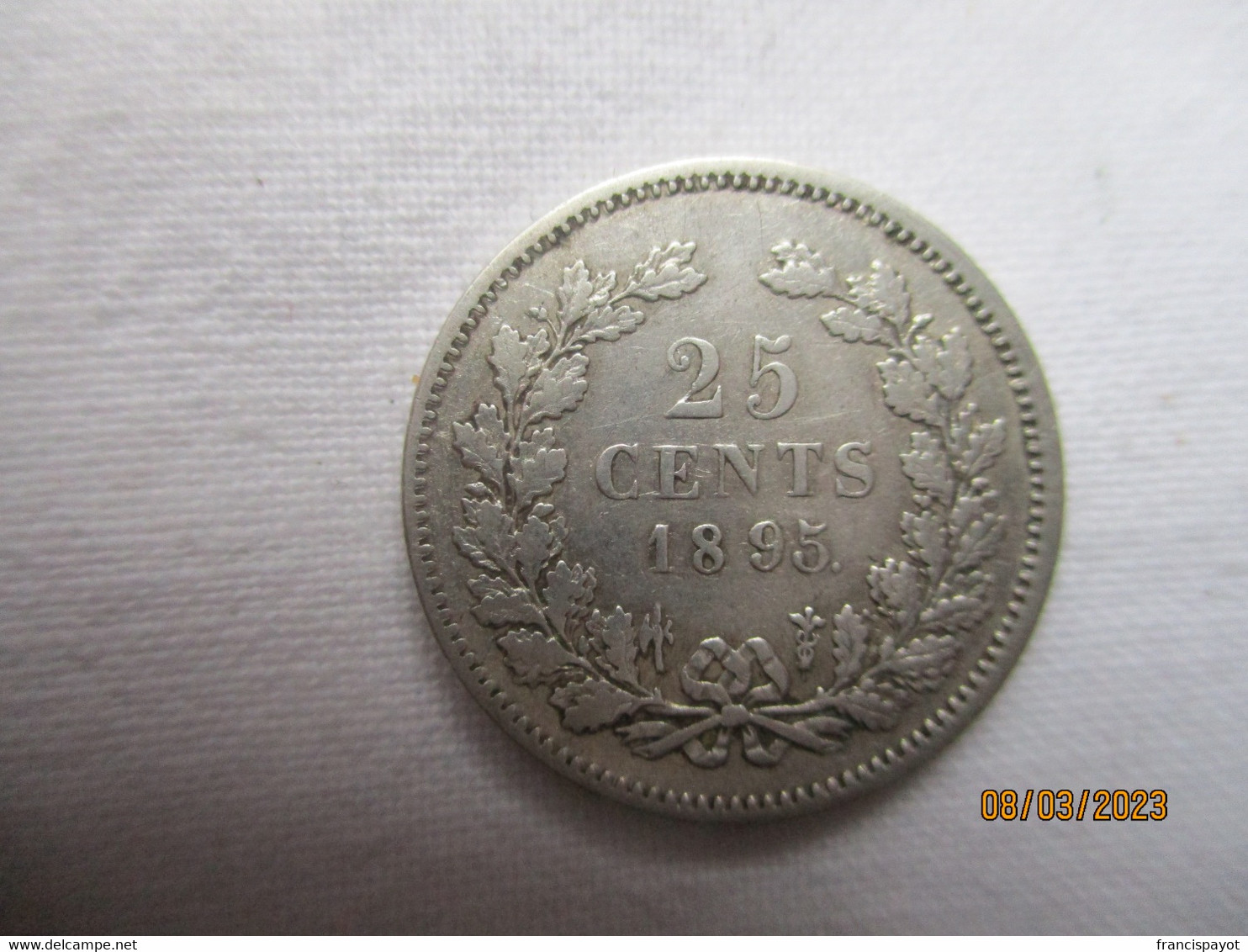 Netherlands: 25 Cents 1895 - 25 Cent