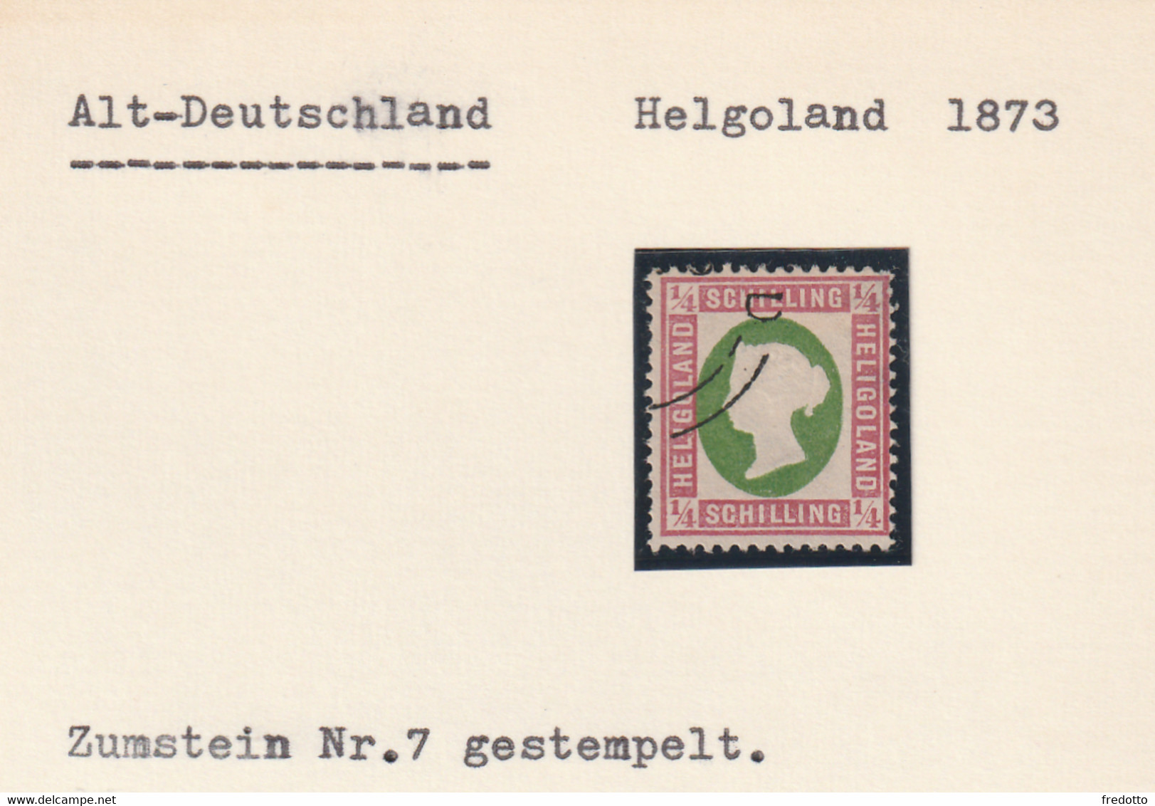 Briefmarke  Gestempelt - Helgoland 1873 - Helgoland