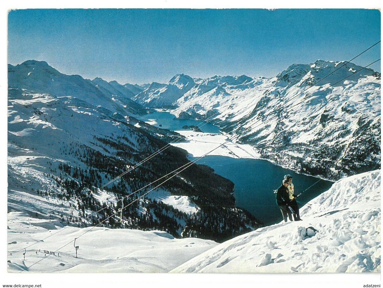 BR3404 Svizzera Silvaplana-Corvatsch Giand’alva Skilift Mit Oberengadiner Seen Viaggiata 1972 Verso Milano - Silvaplana