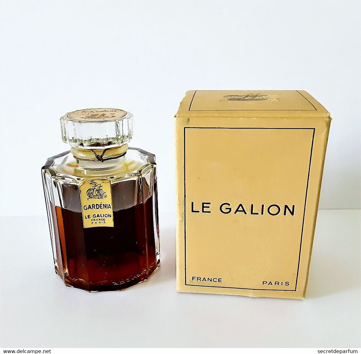 Flacon De Parfum  GARDÉNIA  De LE GALION Hauteur Totale 7.5 Cm + Boite - Women