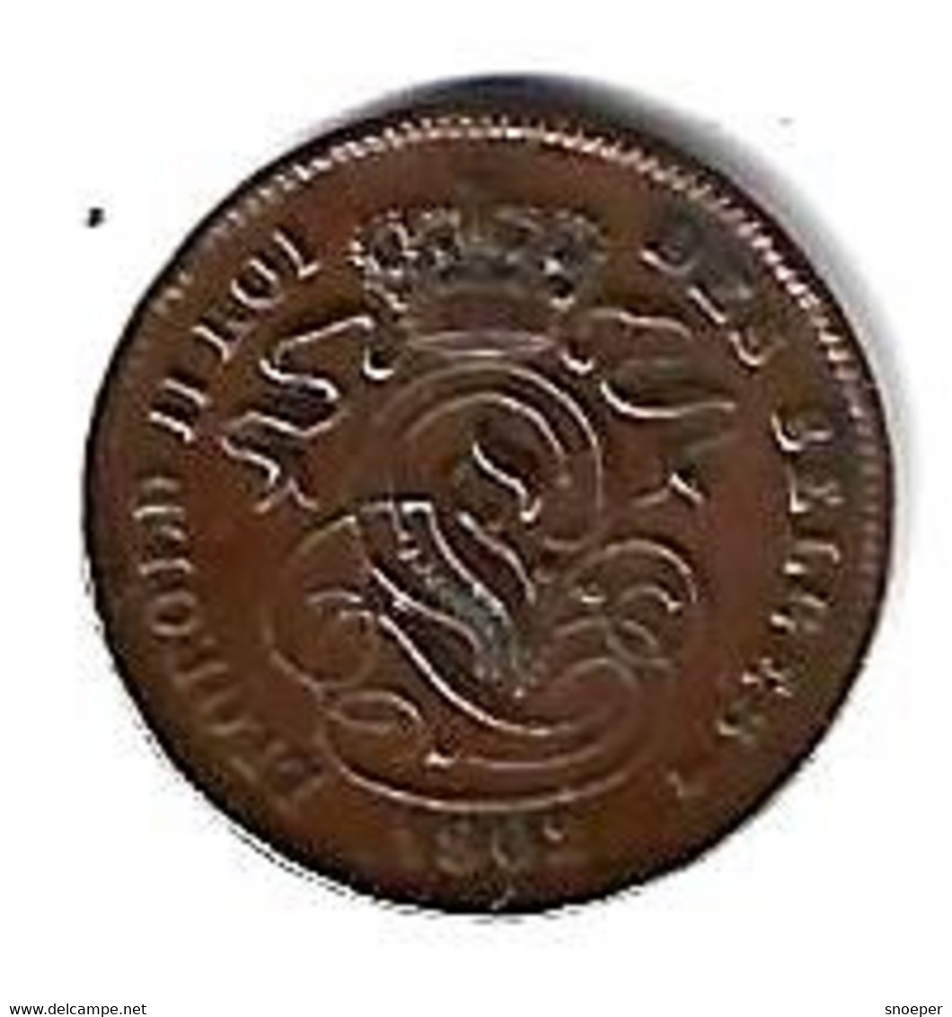 Belguim 2 Centiemes 1902 French   Vf+ - 2 Cents