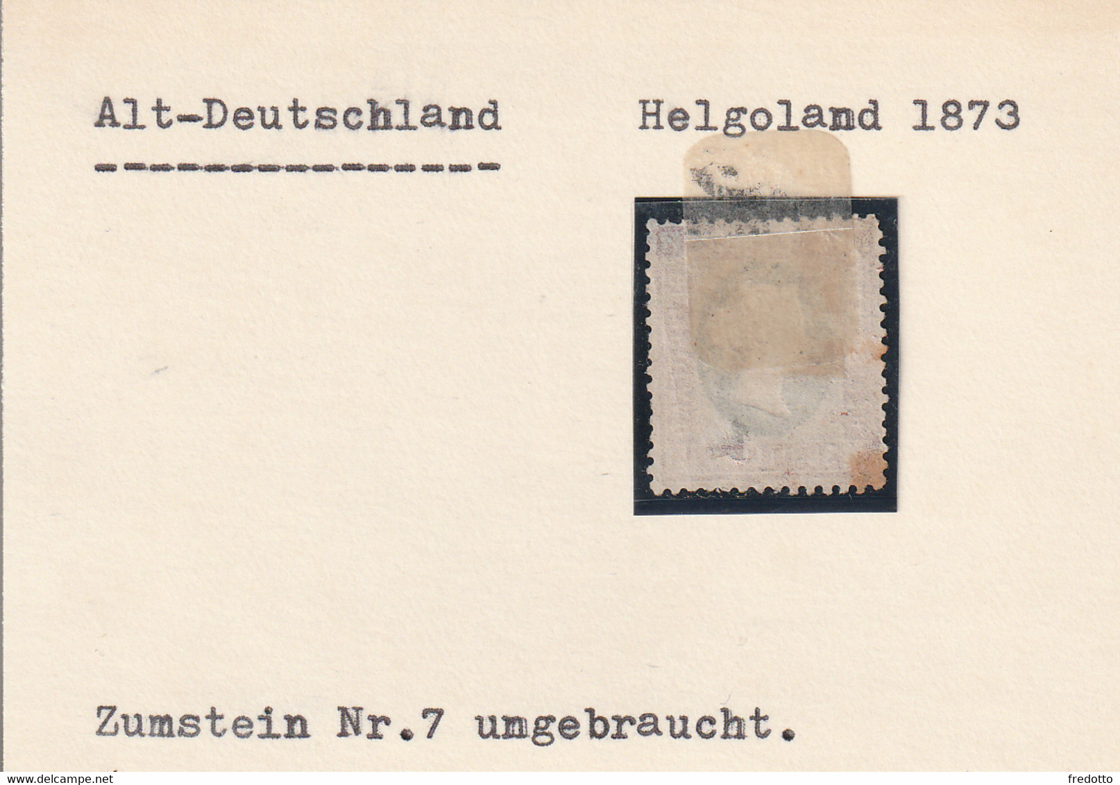 Briefmarke  Ungebraucht  Mit Falz *- Helgoland 1873 - Héligoland