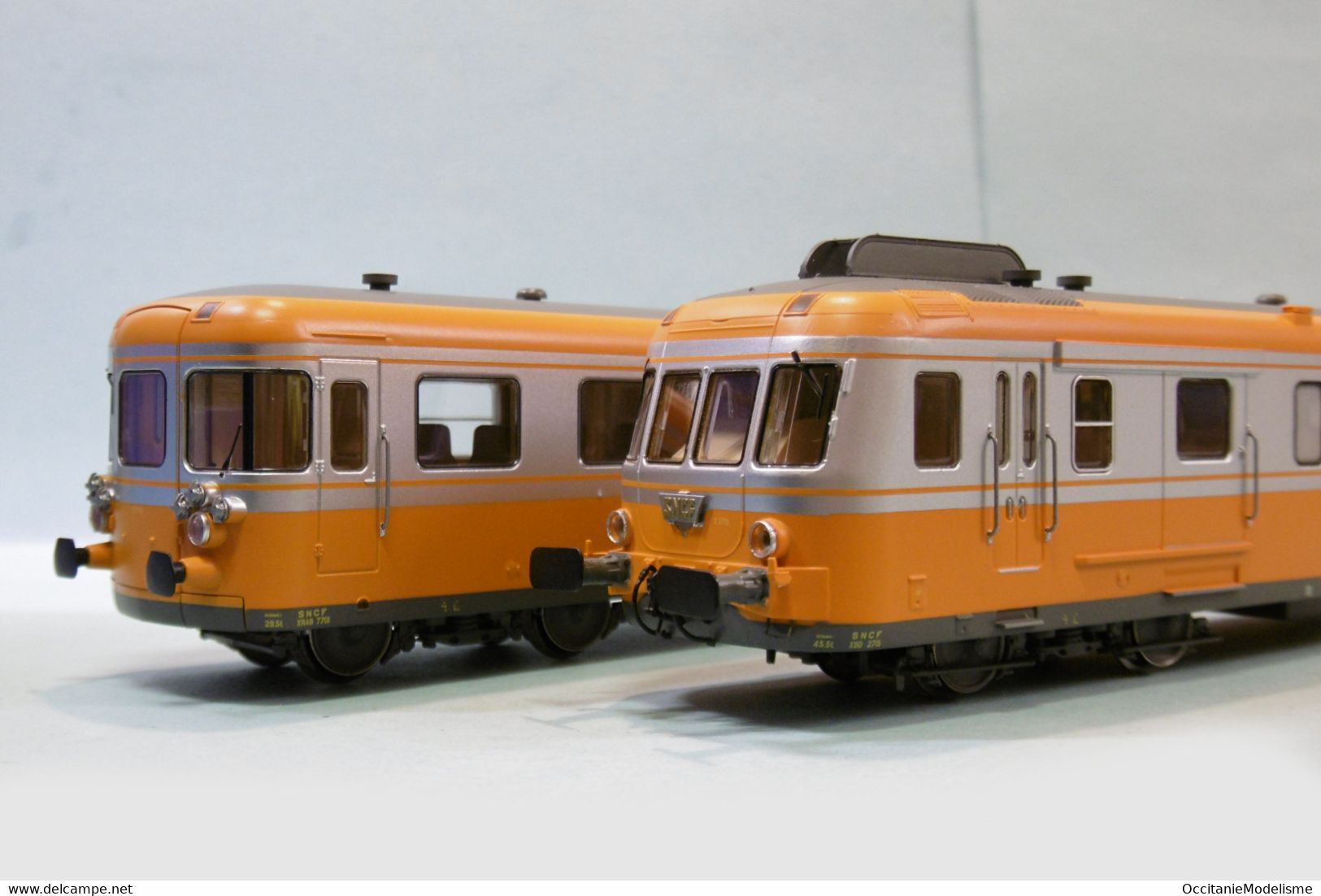 Jouef - AUTORAIL RGP II X 2715 X 2700 RTG Inoxydable Orange ép. IV SNCF Réf. HJ2387 Neuf NBO HO 1/87 - Locomotive