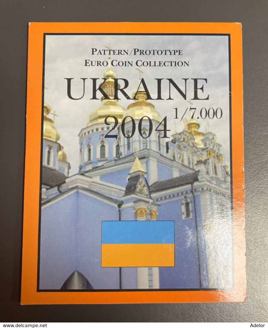 Coffret Pattern (prototype), Série En Euros BU Ukraine. 1 C à 2 €. - Fictifs & Spécimens