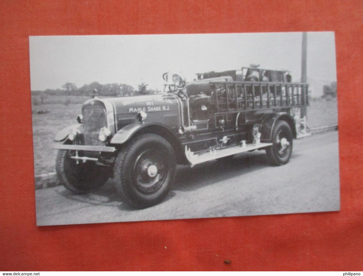 1925 Seagrave . Fire Department.  Odd Size  3 5/8 X 5 7/8   Maple Shade  New Jersey  Ref 5960 - Atlantic City