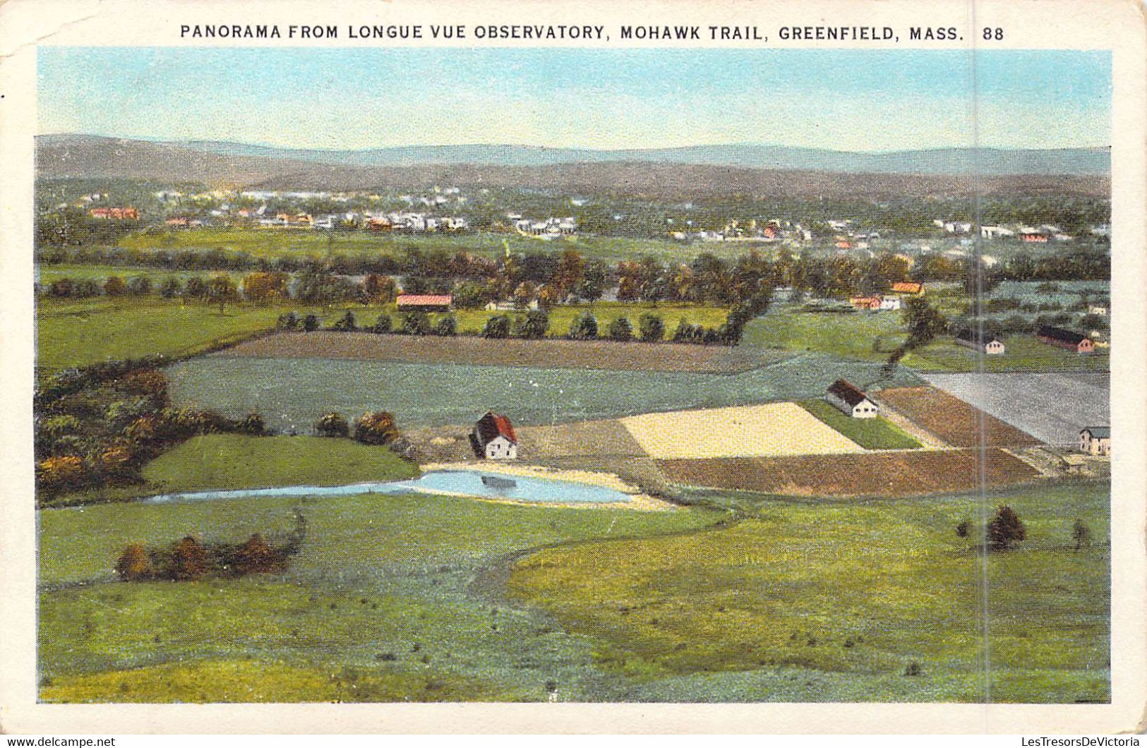 ETATS-UNIS - Massachusetts - Greenfield - Panorama From Longue Vue Observatory, Mohawk Trail - Carte Postale Ancienne - Autres & Non Classés